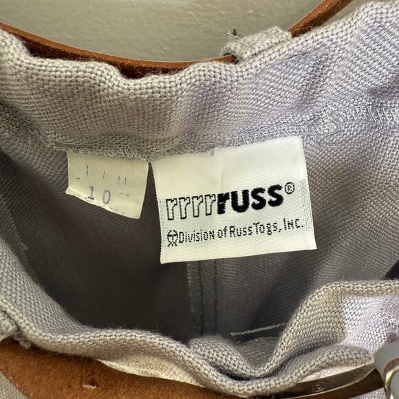 NWT Vintage 70s High Waisted Gray Belted Trousers Straight Leg Work Pants 10 - Picture 6 of 8